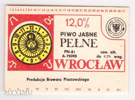 Wrocław, PIWO JASNE PEŁNE