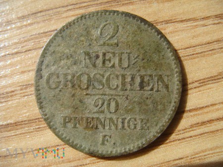 2 Neugroschen / 20 Pfennige - Fryderyk August II