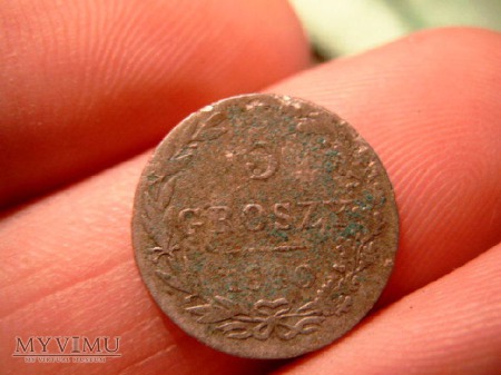 Moneta 5 groszy z 1840.