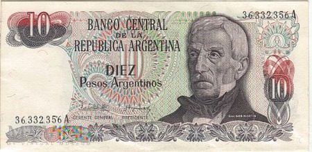 ARGENTYNA 10 PESOS 1983-84