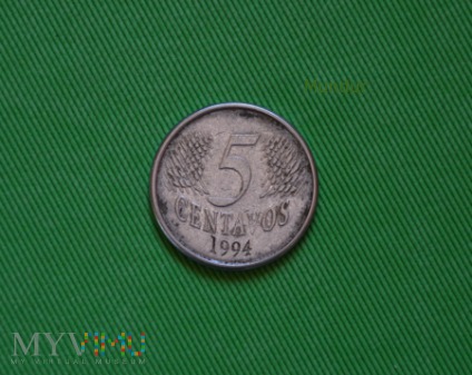 Moneta brazylijska: 5 centavos 1994