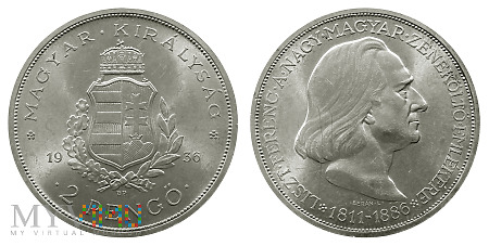 2 pengo, 1936, moneta obiegowa (II)