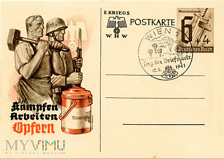Duże zdjęcie Kämpfen / Arbeiten / Opfern - WHW postkarte