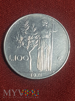 Włochy- 100 lirów 1971 r.