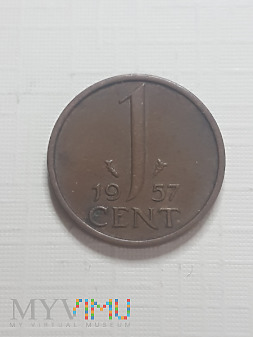 Duże zdjęcie Holandia- 1 cent 1957 r.
