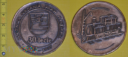 Medal kolejowy - usługowy miasta Łazy