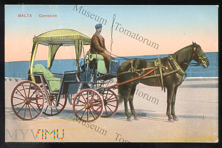 Duże zdjęcie Malta - powóz, bryczka - pocz. XX w.