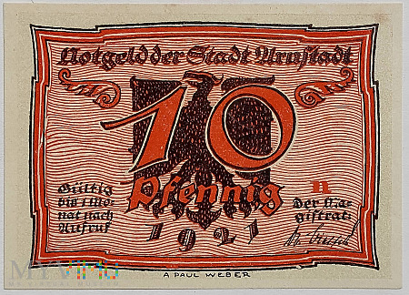 Arnstadt 10 pf 1921
