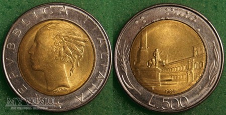 Włochy, 500 Lirów 1984
