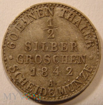 ½ SILBER GROSCHEN 1842 A