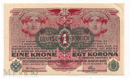 Austria.4.Aw.1 krone .1919.P-49