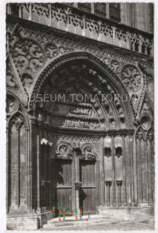 Duże zdjęcie Bayeux - katedra - wejście główne - lata 50-te