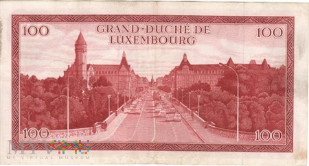 LUKSEMBURG 100 FRANKÓW JEAN 1970
