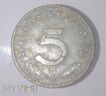 Duże zdjęcie 5 Reichspfennig 1940