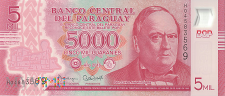 Paragwaj - 5 000 guarani (2016)