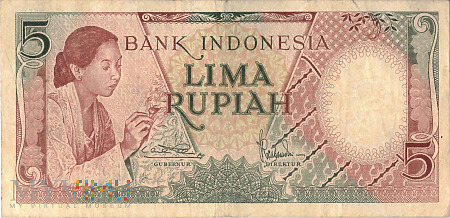 Duże zdjęcie Indonezja - 5 rupii (1958)