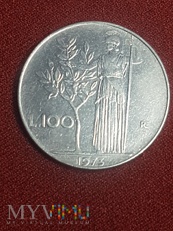 Włochy- 100 lirów 1973 r.