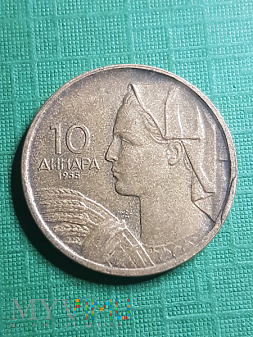 Jugosławia- 10 dinarów 1955 r.