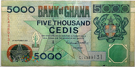 GHANA 5000 cedis 2001