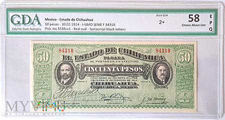 Meksyk 50 pesos 10.02.1914 r