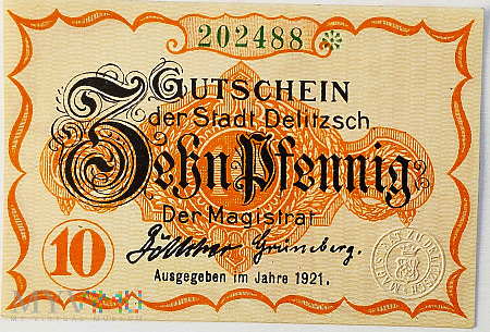 Delitzsch 10 pf 1921