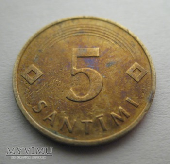 5 SANTIMI - Łotwa (1992)