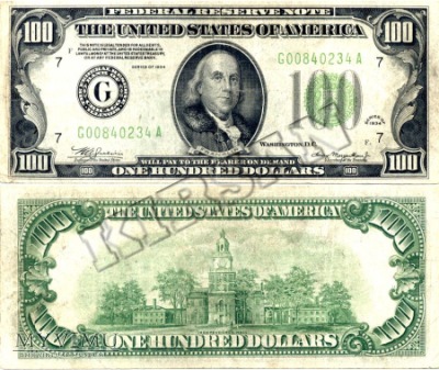 Duże zdjęcie Banknot $ 100.00 1934 r
