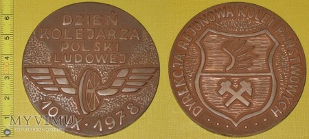 Medal kolejowy - społeczny Dnia Kolejarza w T. G.