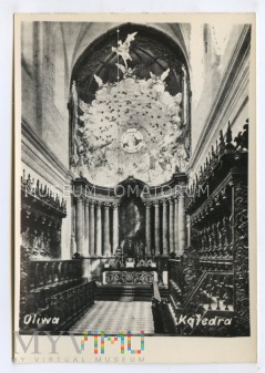 Duże zdjęcie Gdańsk-Oliwa - Katedra - Ołtarz główny, lata 50-te