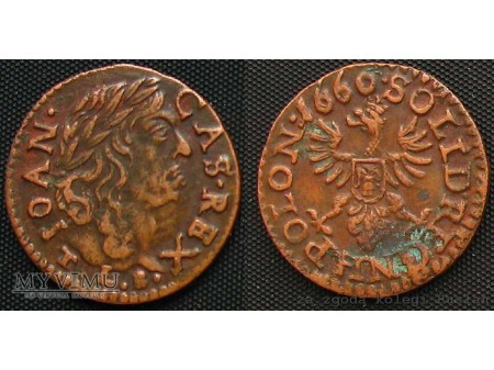 Duże zdjęcie szeląg koronny 1660 14
