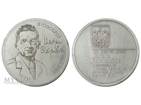 100-lecie urodzin Mariana Rejewskiego medal 2005