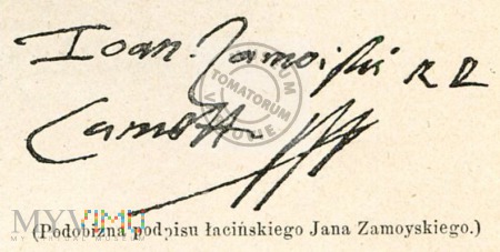 Podpis Jana Zamojskiego