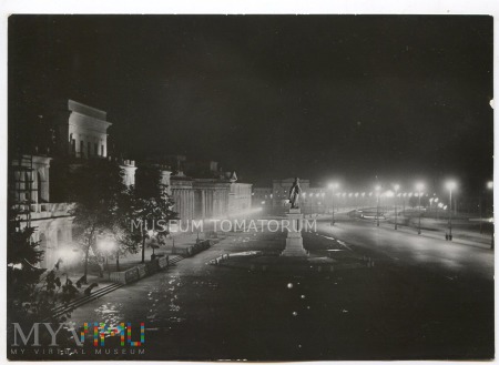 W-wa - Plac Bankowy w nocy - 1960-te