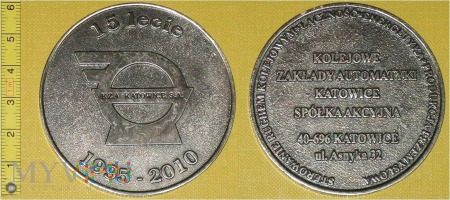 Medal kolejowy - firmowy 15 lat KZA Katowice