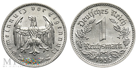 Duże zdjęcie 1 reichsmark, 1935 (J)
