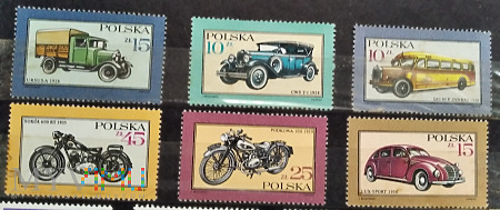 Seria znaczków z 1987r.- Samochody i motocykle