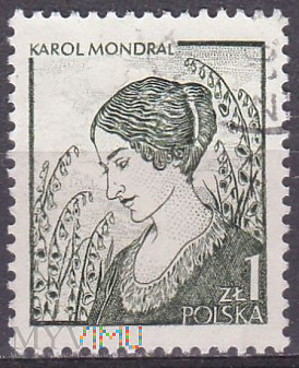 Duże zdjęcie "Portret żony z naparstnicami" Karola Mondrala