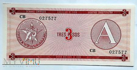 Kuba 3 pesos 1985