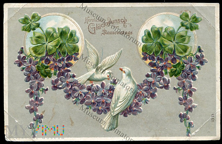 Pocztówka imieninowa - 1911