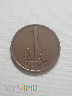 Duże zdjęcie Holandia- 1 cent 1958 r.