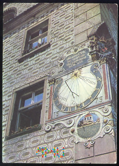Otmuchów - Zegar słoneczny z fasady ratusza - 1965
