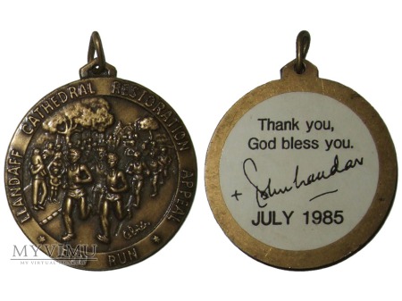 Duże zdjęcie Llandaff Cathedral Restoration Appeal medal 1985