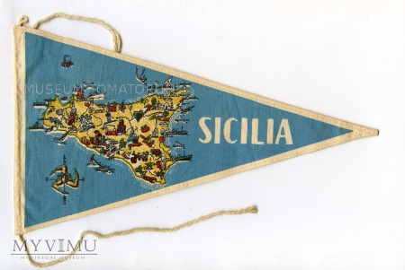 Proporczyk souvenir - Włochy Sycylia 1963