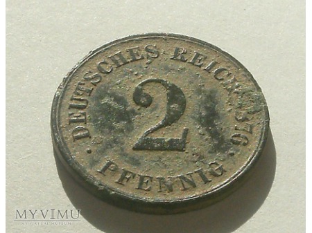 2 Pfennigi 1876 rok.