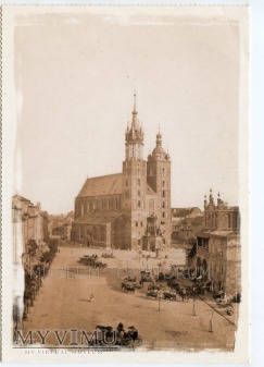 Kraków - Rynek - Kościół Mariacki - 1875