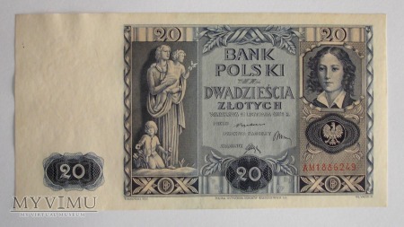 20 zlotych 1936 r - Bank Polski