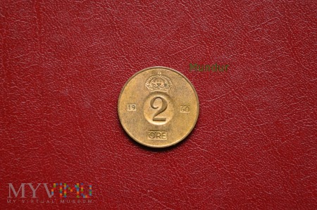 Moneta: 2 öre (1953-60-65-70)