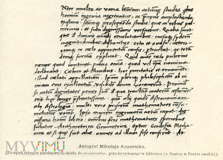 Rękopis Mikołaja Kopernika