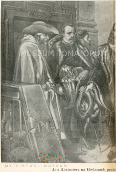 Kraków - Jan Kazimierz obserwuje pożar miasta 1655