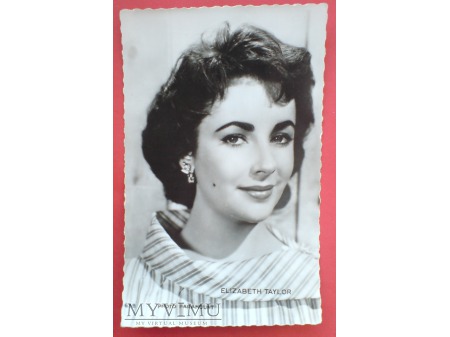 1953 Elizabeth Taylor - pocztówka filmowa Vintage